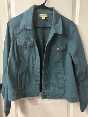 Appleseed's Teal Cotton Jacket - Women's Casual Trucker